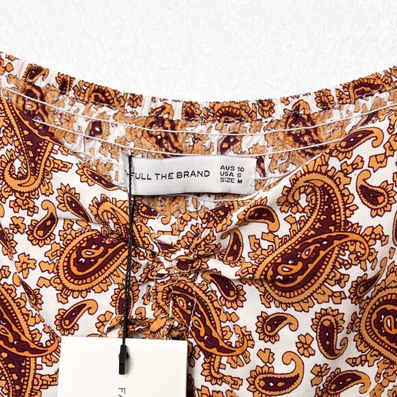 Faithfull The Brand Juniper Sable Paisley Midi Dress Size 6 - Picture 7 of 9